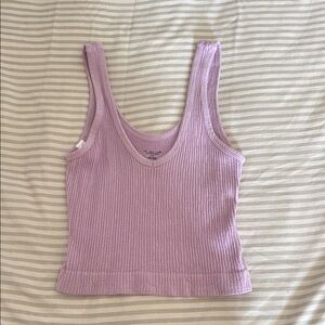 Urban Outfitters Purple Ribbed Sleeveless Tank Top